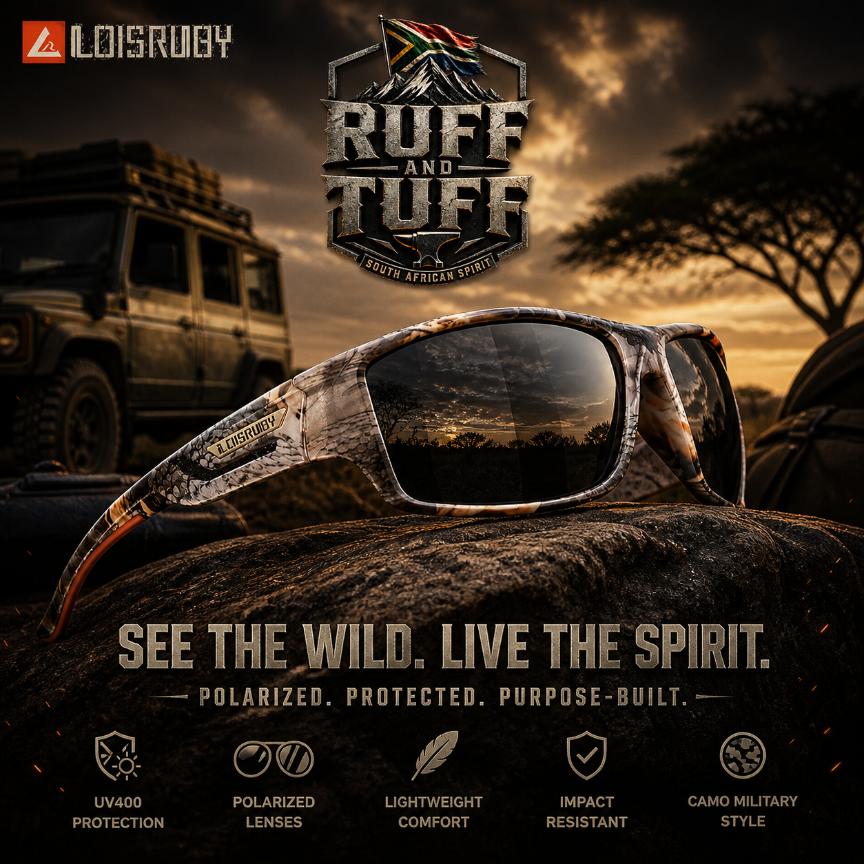 LiosRuby Camo Polarized Sunglasses
